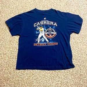 Miguel Cabrera Triple Crown 2012 T-Shirt Detroit Tigers Baseball Size XL